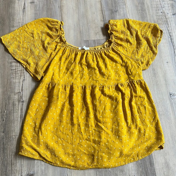Ces Femme Tops - golden off the shoulders women’s dress top